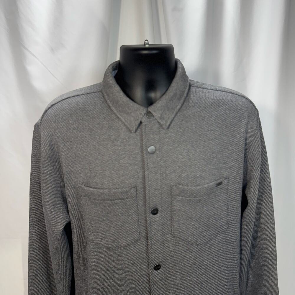Vuori Del Mar Fleece Shirt Jacket Men's Medium Grey Shacket Gorpcore Overshirt - Picture 15 of 16